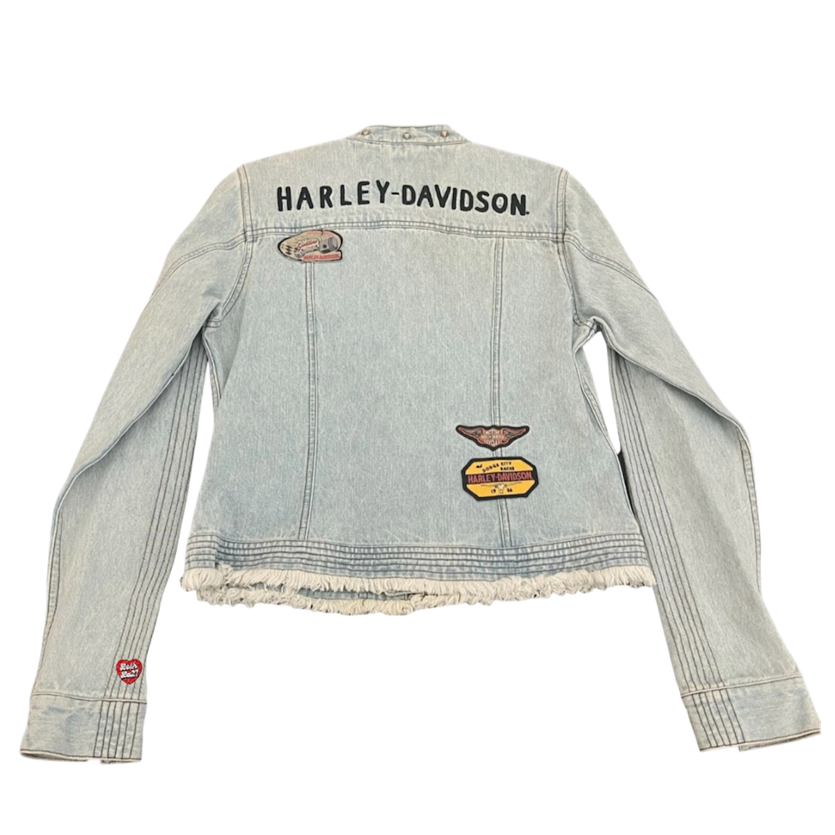 CUSTOMIZED HARLEY DAVIDSON WOMEN'S LIGHT DENIM JACKET