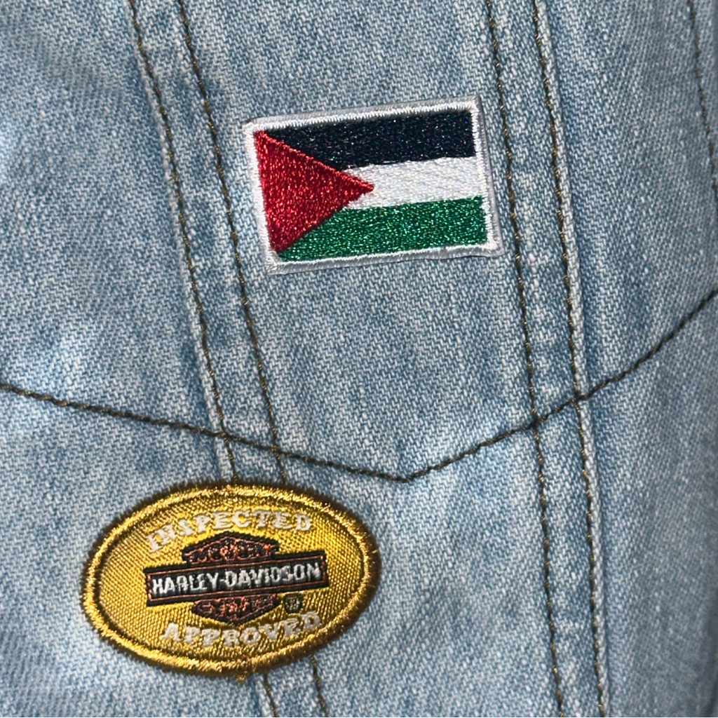 CUSTOMIZED HARLEY DAVIDSON WOMEN'S LIGHT DENIM JACKET